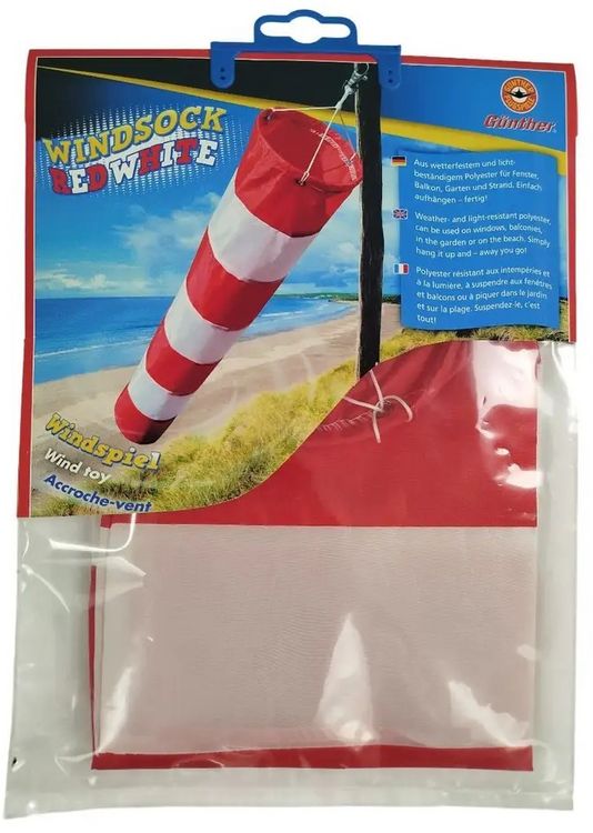 Produktbild: Paul G&uuml;nther 1311 - WINDSOCK RED WHITE, Windspiel, 60x12cm
