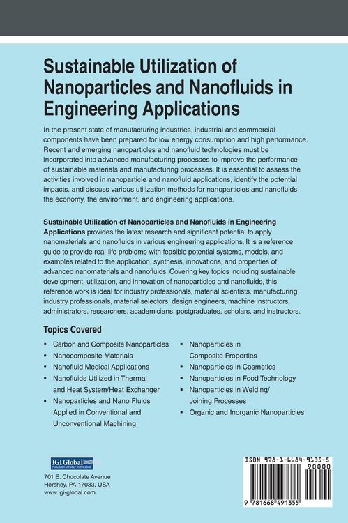 Produktbild: Sustainable Utilization of Nanoparticles and Nanofluids in Engineering Applications