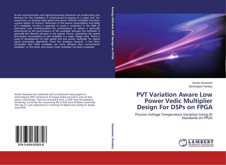 Produktbild: PVT Variation Aware Low Power Vedic Multiplier Design For DSPs on FPGA
