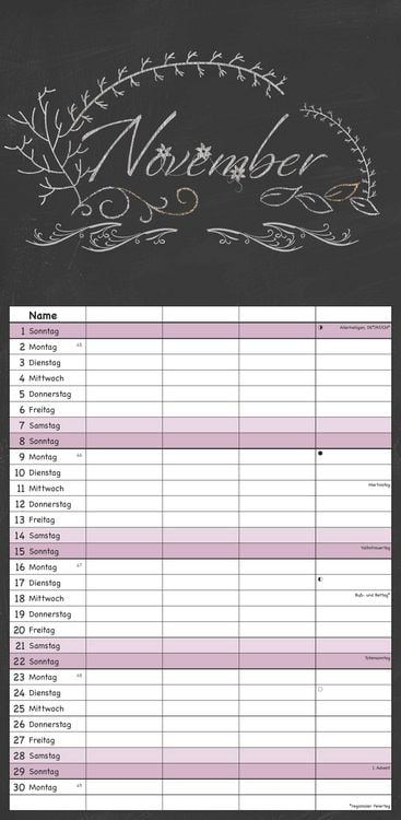 Produktbild: Tafel Timer Familienplaner 2026 - Familienkalender 22x45 cm - 4 Spalten - Kalender mit Ferienterminen und vielen Zusatzinformationen - Wandkalender