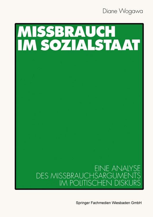 Produktbild: Missbrauch im Sozialstaat