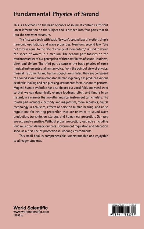 Produktbild: FUNDAMENTAL PHYSICS OF SOUND