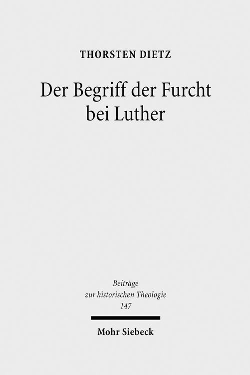 Produktbild: Der Begriff der Furcht bei Luther