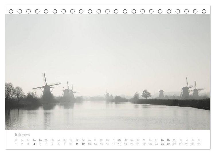 Produktbild: Polderlandschaften in Holland (Tischkalender 2026 DIN A5 quer), CALVENDO Monatskalender