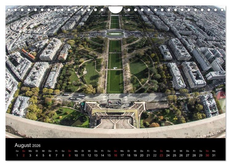 Produktbild: Eiffel Tower &ndash; Tour Eiffel &ndash; Eiffelturm &ndash; Paris 2026 (Wandkalender 2026 DIN A4 quer), CALVENDO Monatskalender