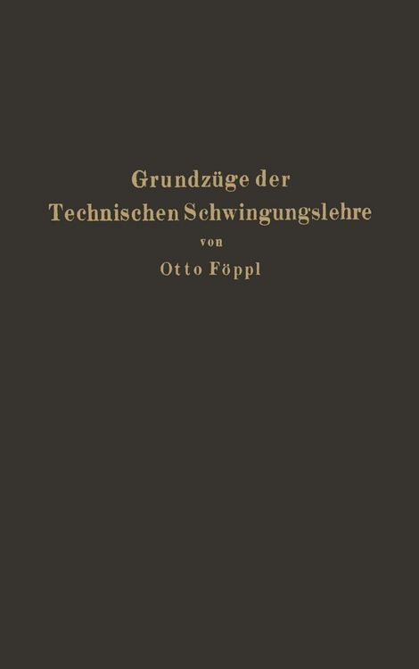 Produktbild: Grundz&uuml;ge der Technischen Schwingungslehre