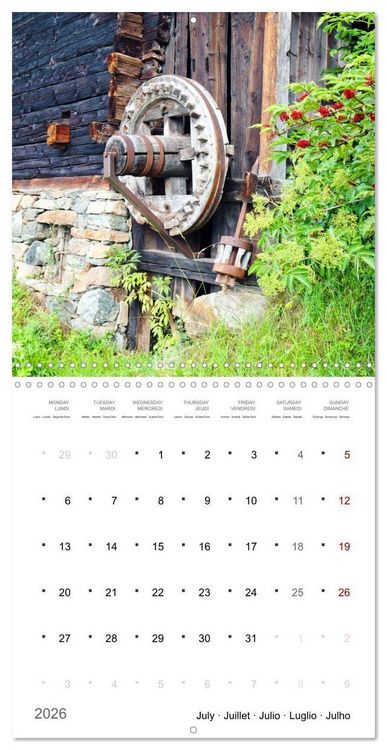Produktbild: South Tyrol the last mills (Wall Calendar 2026 12 &times; 12 Inch) CALVENDO 12 Month Wall Calendar