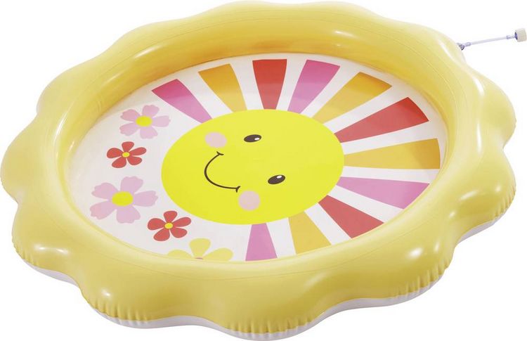 Produktbild: Intex Der &bdquo;Sunny Rays Spray Pool&ldquo; bietet mit integriertem Wasserspr&uuml;her und fr&ouml;hlichem Sonnendesign erfrischenden Badespa&szlig; f&uuml;r