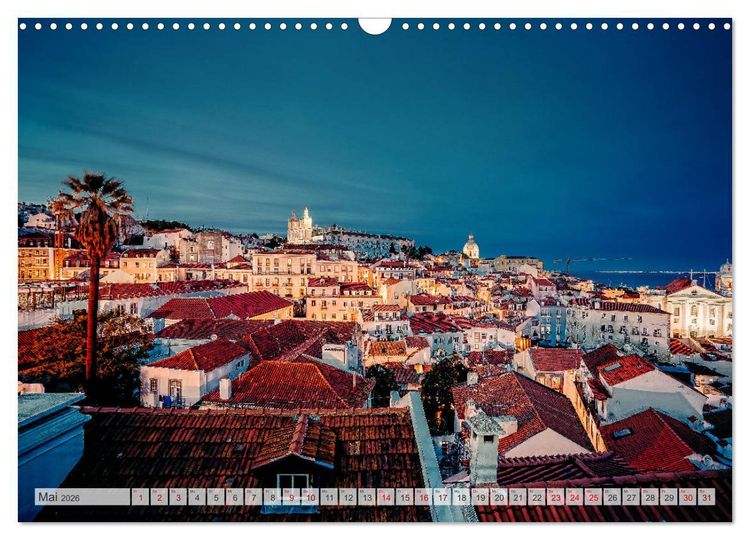Produktbild: Lissabon Stadtansichten (Wandkalender 2026 DIN A3 quer), CALVENDO Monatskalender