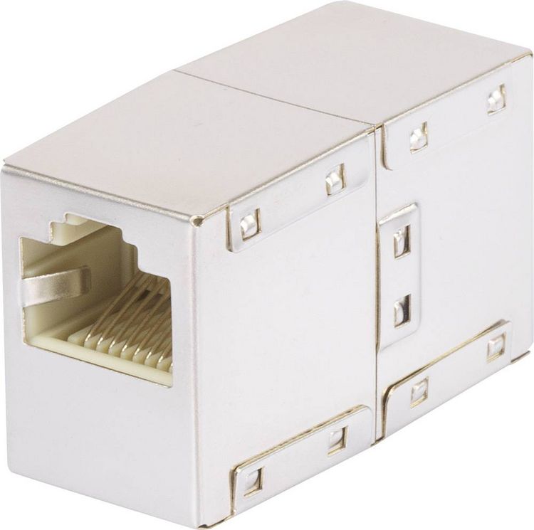Produktbild: Renkforce RJ45 Netzwerk Adapter CAT 5e [1x RJ45-Buchse - 1x RJ45-Buchse] Wei&szlig;