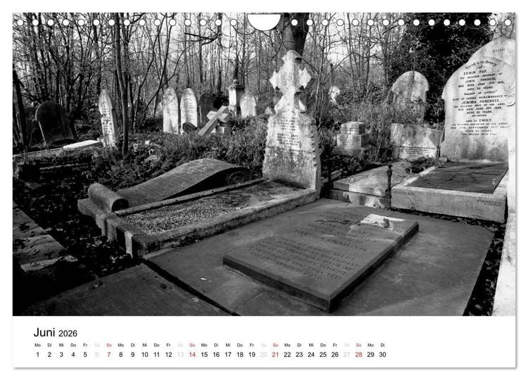 Produktbild: Highgate Cemetery London (Wandkalender 2026 DIN A4 quer), CALVENDO Monatskalender