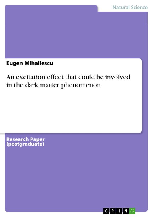 Produktbild: An excitation effect that could be involved in the dark matter phenomenon