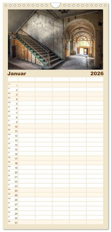 Produktbild: Familienplaner 2026 - Verlassene Orte im Harz mit 5 Spalten (Wandkalender, 21 x 45 cm) CALVENDO