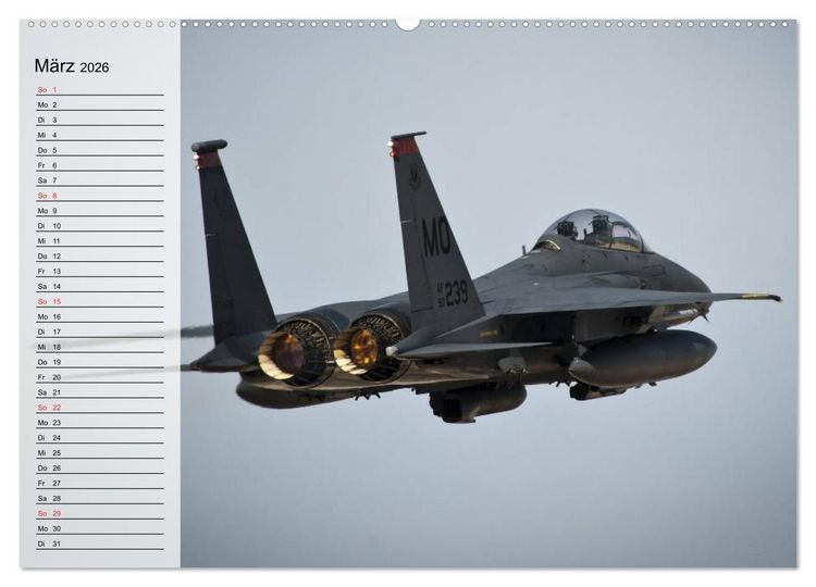Produktbild: Kriegstechnik. Kampfjet-Impressionen (Wandkalender 2026 DIN A2 quer), CALVENDO Monatskalender
