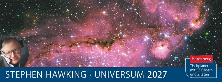 Produktbild: Stephen Hawking Universum Premium-Tischplaner 2027 - Wochenkalender mit 53 Bildern und Zitaten
