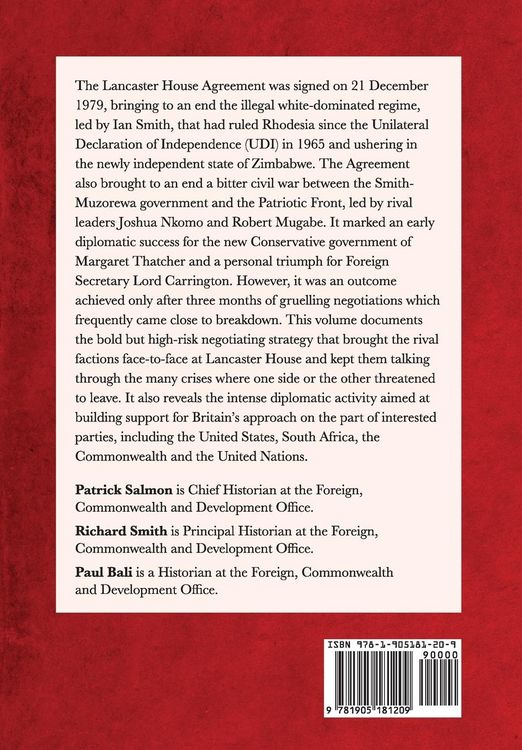 Produktbild: The Lancaster House Conference and the Independence of Zimbabwe, 1979