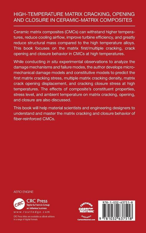 Produktbild: High-Temperature Matrix Cracking, Opening and Closure in Ceramic-Matrix Composites