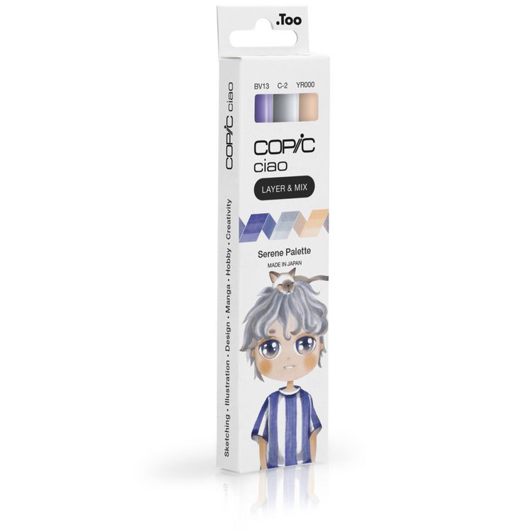 Produktbild: Copic Marker Set Ciao LAYER&MIX Serene Palette 3 St&uuml;ck Faltschachtel