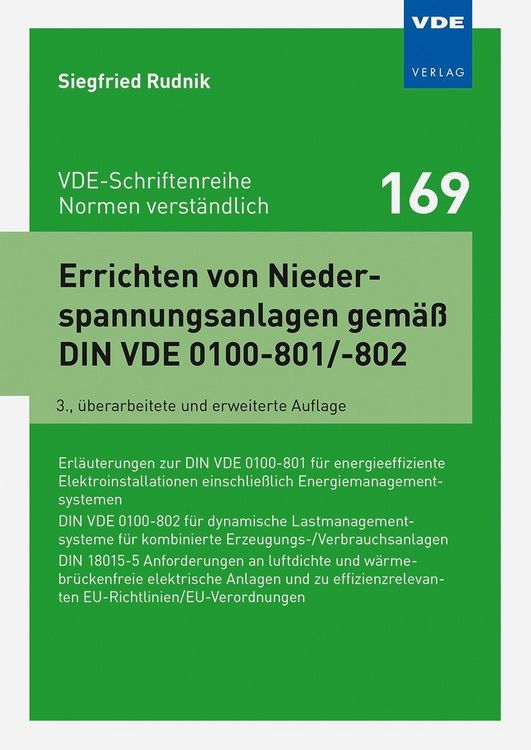 Produktbild: Errichten von Niederspannungsanlagen gem&auml;&szlig; DIN VDE 0100-801/-802