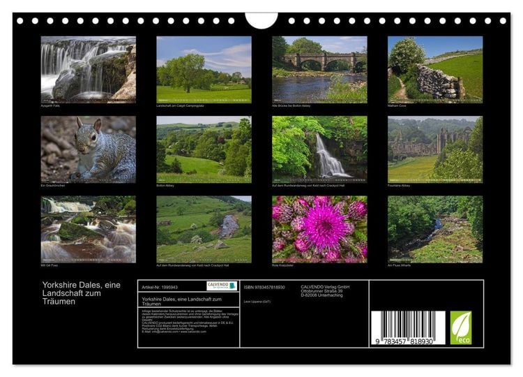 Produktbild: Yorkshire Dales, eine Landschaft zum Tr&auml;umen (Wandkalender 2026 DIN A4 quer), CALVENDO Monatskalender
