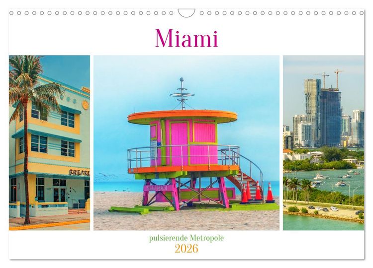 Produktbild: Miami - pulsierende Metropole (Wandkalender 2026 DIN A3 quer), CALVENDO Monatskalender