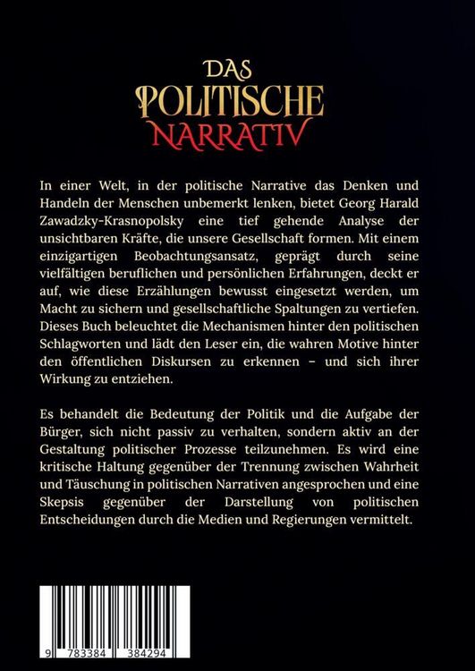 Produktbild: Das politische Narrativ