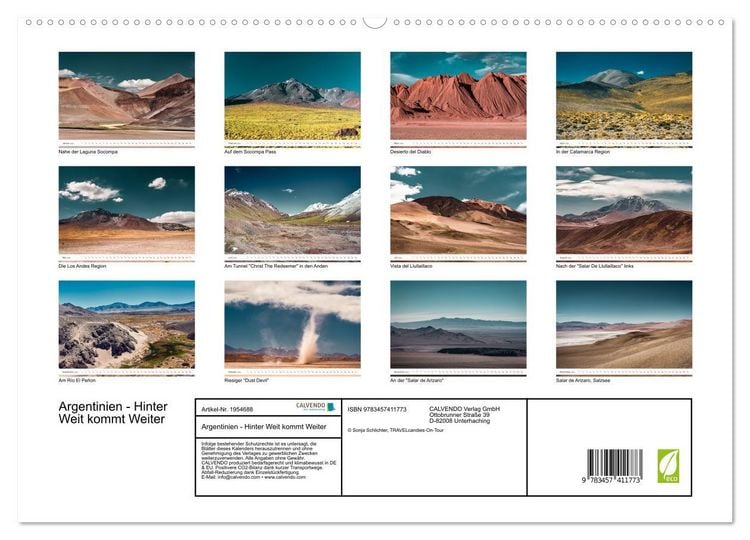 Produktbild: Argentinien - Hinter Weit kommt Weiter (hochwertiger Premium Wandkalender 2026 DIN A2 quer), Kunstdruck in Hochglanz