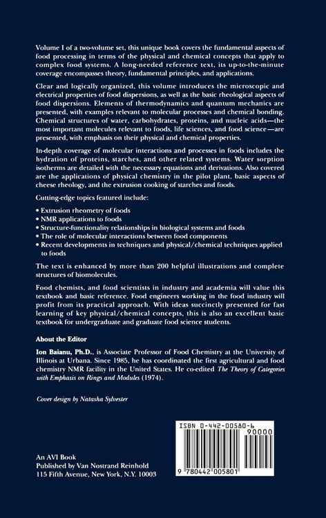 Produktbild: Physical Chemistry of Food Processes, Volume I: Fundamental Aspects