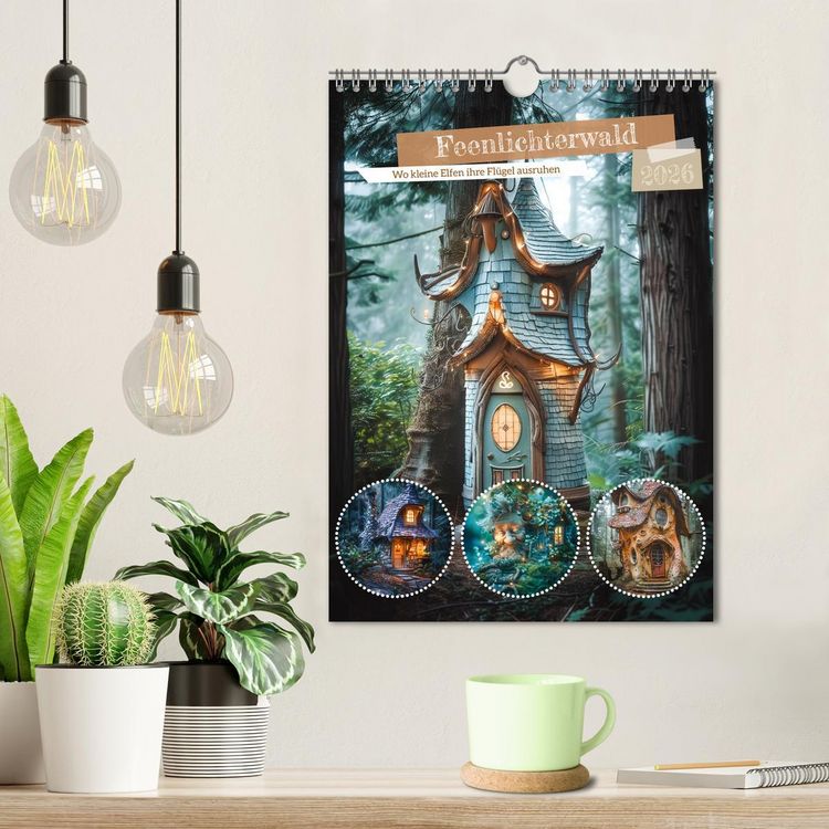 Produktbild: Feenlichterwald - Wo kleine Elfen ihre Fl&uuml;gel ausruhen (Wandkalender 2026 DIN A4 hoch), CALVENDO Monatskalender