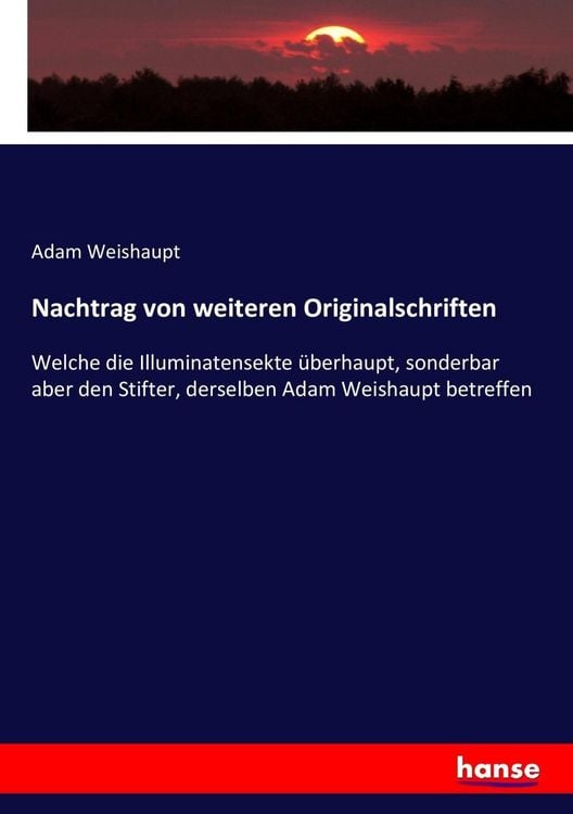 Produktbild: Nachtrag von weiteren Originalschriften