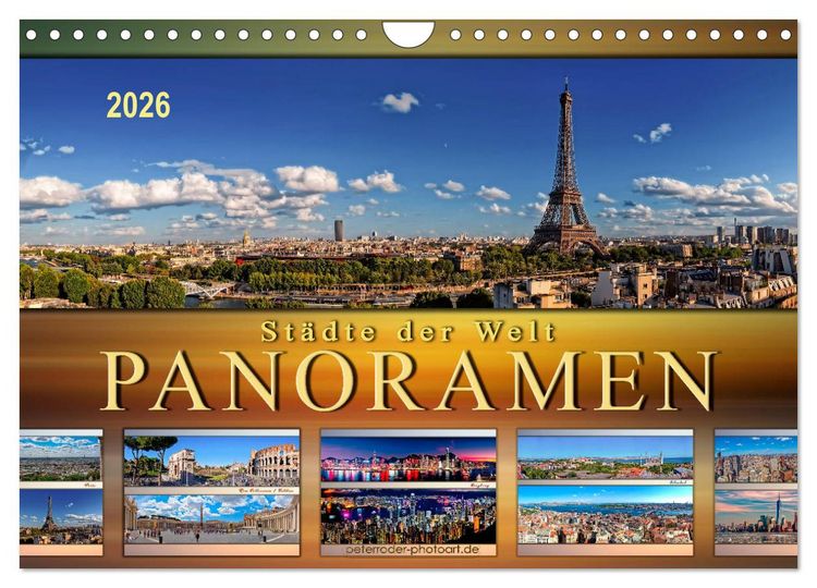 Produktbild: St&auml;dte der Welt, Panoramen (Wandkalender 2026 DIN A4 quer), CALVENDO Monatskalender