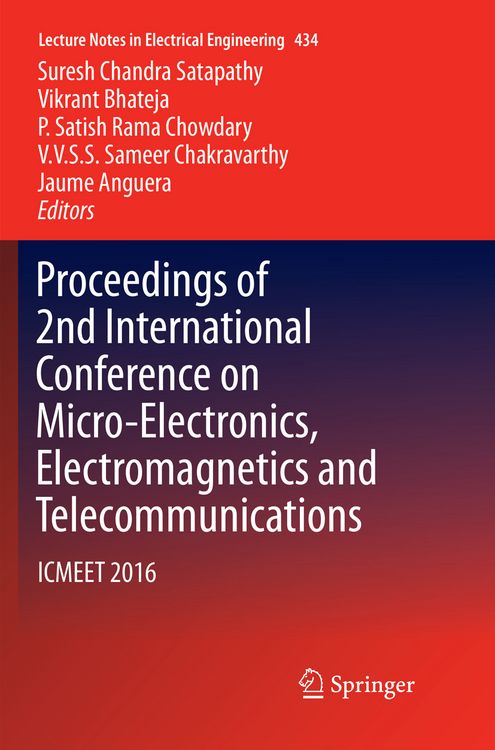 Produktbild: Proceedings of 2nd International Conference on Micro-Electronics, Electromagnetics and Telecommunications