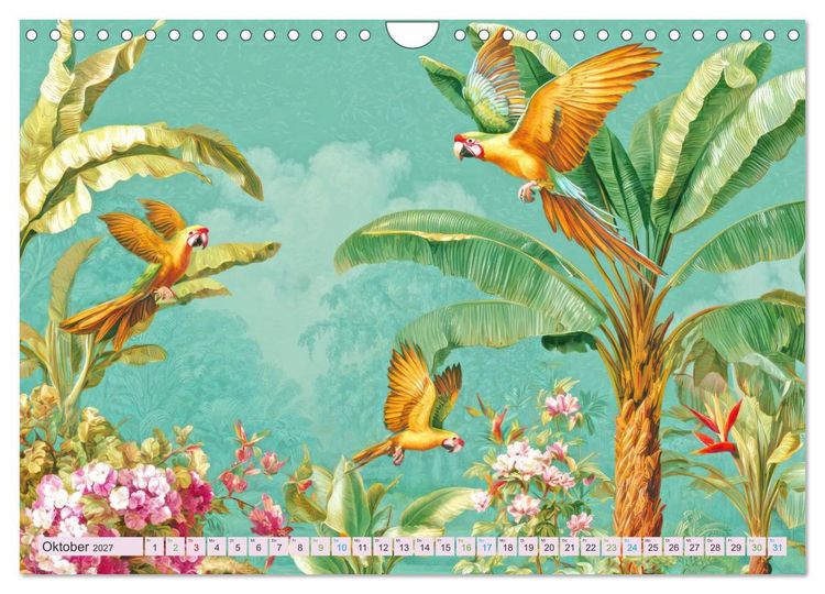 Produktbild: Exotische Pflanzenwelt - Illustrationen (Wandkalender 2027 DIN A4 quer), CALVENDO Monatskalender