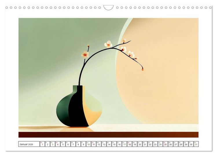 Produktbild: Japandi-Design (Wandkalender 2026 DIN A3 quer), CALVENDO Monatskalender