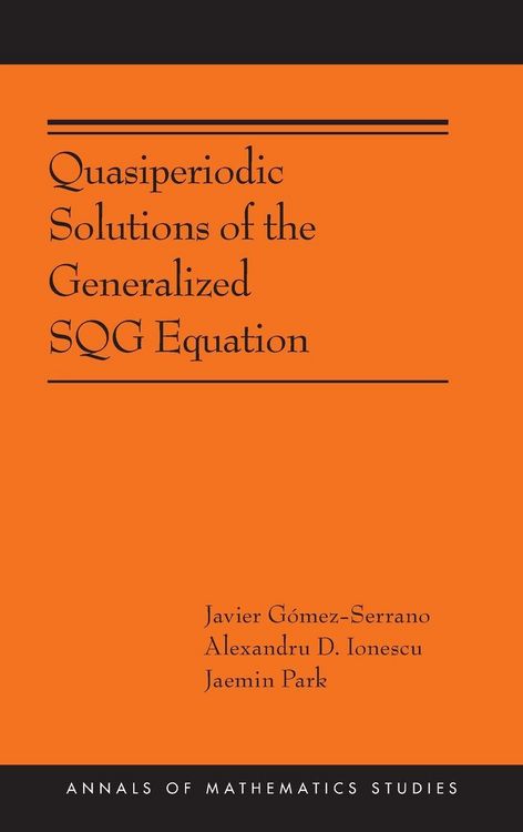 Produktbild: Quasiperiodic Solutions of the Generalized SQG Equation
