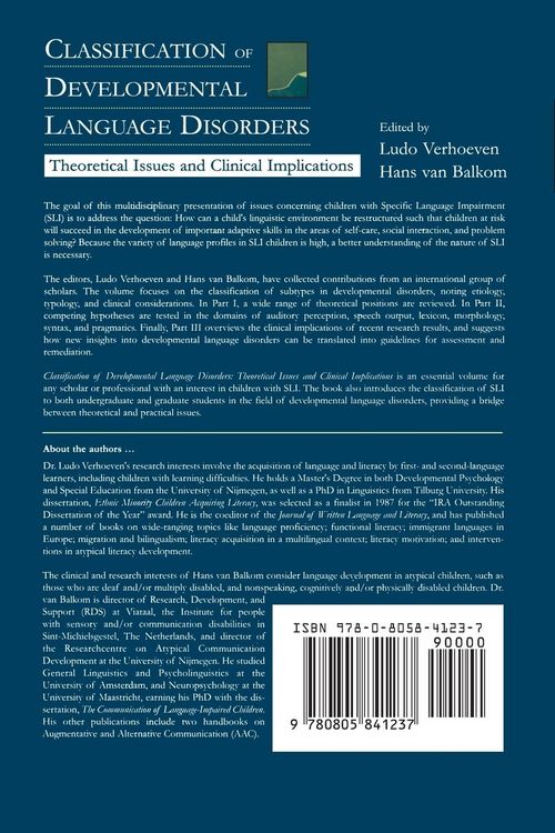 Produktbild: Classification of Developmental Language Disorders