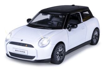 Produktbild: BMW Mini Cooper Diecast 1:28 wei&szlig; inkl. Knopfzellen