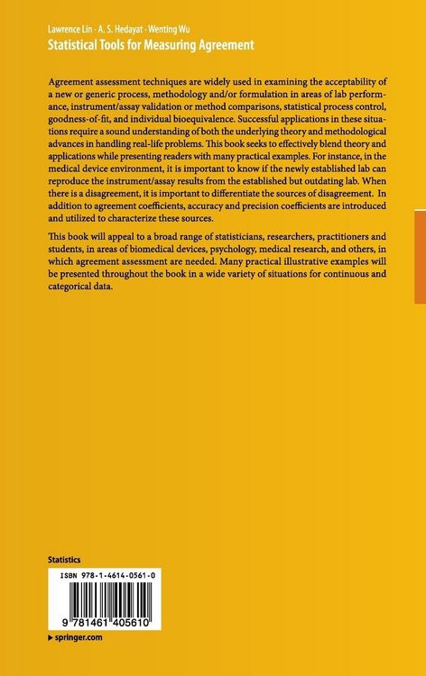 Produktbild: Statistical Tools for Measuring Agreement