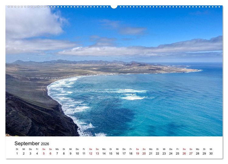 Produktbild: Lanzarote - Insel der spektakul&auml;ren Landschaften (Wandkalender 2026 DIN A2 quer), CALVENDO Monatskalender