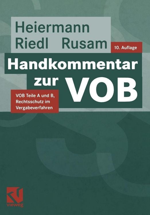 Produktbild: Handkommentar zur VOB