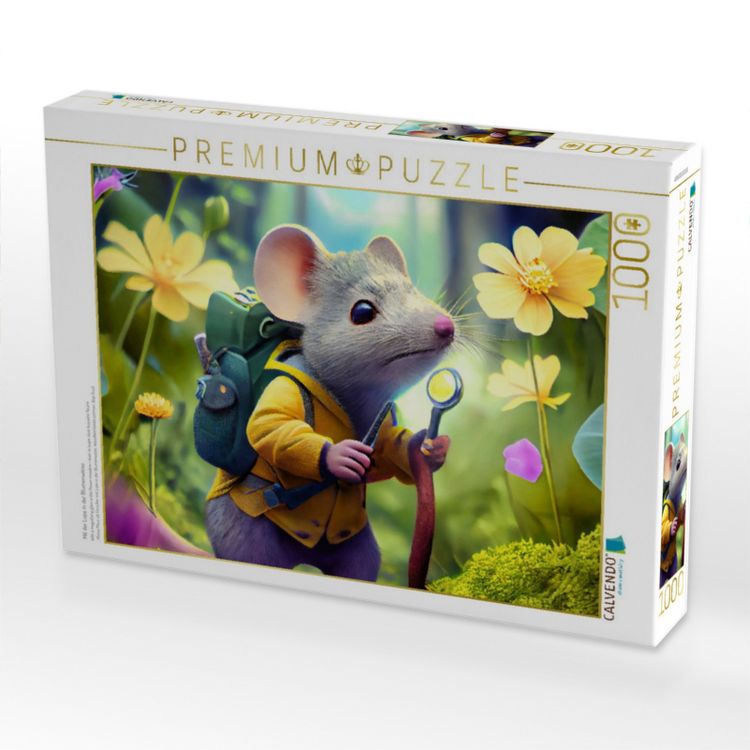 Produktbild: CALVENDO Puzzle Mit der Lupe in der Blumenwiese | 1000 Teile Lege-Gr&ouml;&szlig;e 64x48cm Foto-Puzzle f&uuml;r gl&uuml;ckliche Stunden