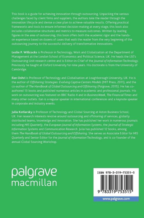 Produktbild: Dynamic Innovation in Outsourcing