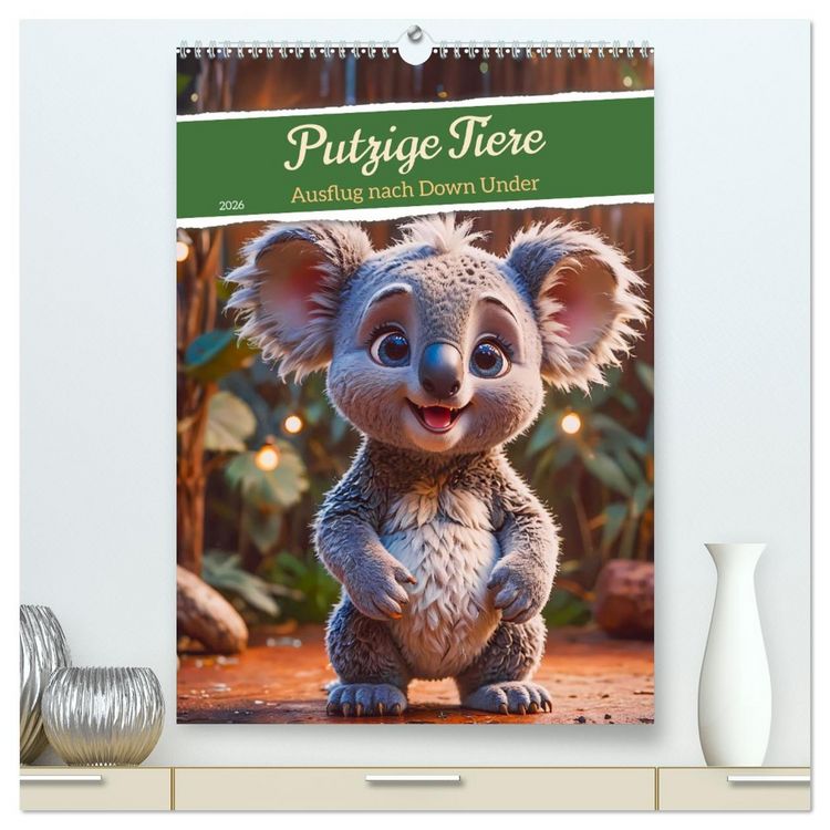 Produktbild: Putzige Tiere - Ausflug nach Down Under (hochwertiger Premium Wandkalender 2026 DIN A2 hoch), Kunstdruck in Hochglanz