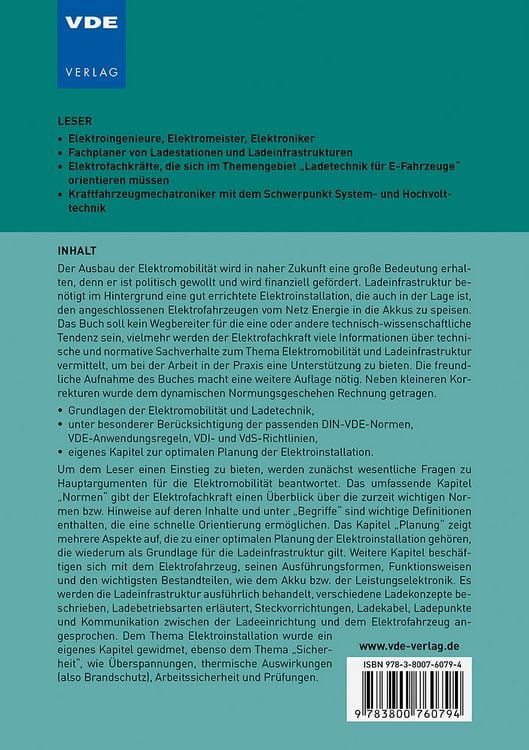 Produktbild: Elektroinstallation und Ladeinfrastruktur der Elektromobilität