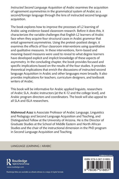 Produktbild: Instructed Second Language Acquisition of Arabic