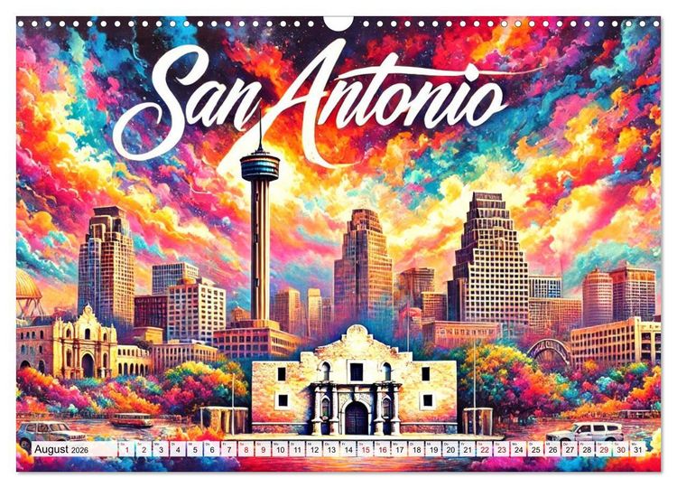 Produktbild: Stadtansichten der USA in Tusche (Wandkalender 2026 DIN A3 quer), CALVENDO Monatskalender