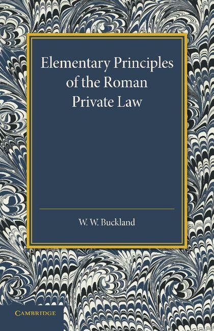 Produktbild: Elementary Principles of the Roman Private Law