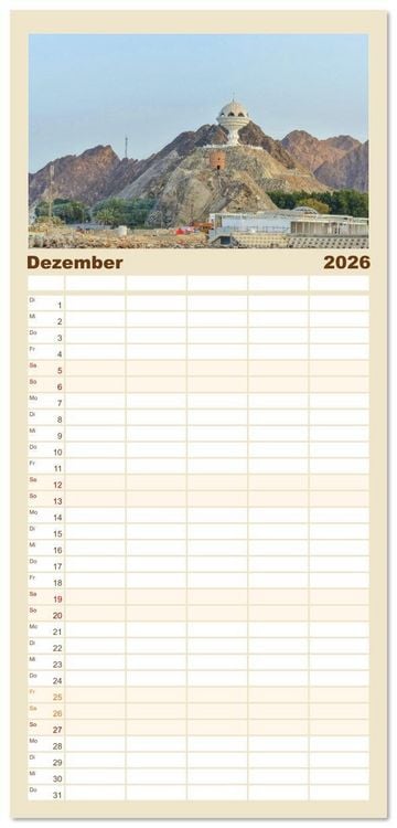 Produktbild: Familienplaner 2026 - Oman - Historische Perle des Orients mit 5 Spalten (Wandkalender, 21 x 45 cm) CALVENDO