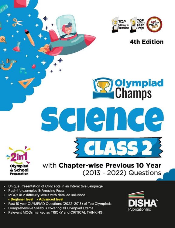 Produktbild: Olympiad Champs Science Class 2 with Chapter-wise Previous 10 Year (2013 - 2022) Questions 4th Edition | Complete Prep Guide with Theory, PYQs, Past & Practice Exercise |