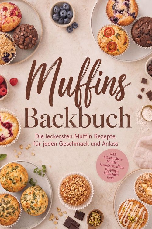 Produktbild: Muffins Backbuch: Die leckersten Muffin Rezepte f&uuml;r jeden Geschmack und Anlass - inkl. K&auml;sekuchen-Muffins, Gem&uuml;semuffins, Toppings, F&uuml;llungen uvm.